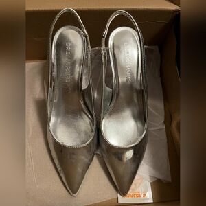 Dream Pairs Women's Metallic Silver Heels